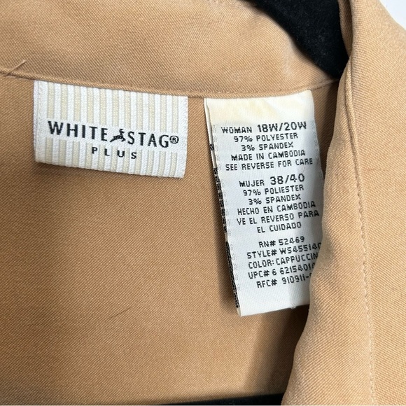 Vintage Y2K camel soft women’s button down size 18W/20W - Picture 3 of 5